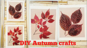 Дивный творческий мир, 18 - Осенние поделки. Картина-панно из осенних листьев. DIY Autumn leaf craft ideas.
