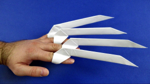Оригами и Манигами, 18 - Как сделать когти росомахи из бумаги. Оригами когти